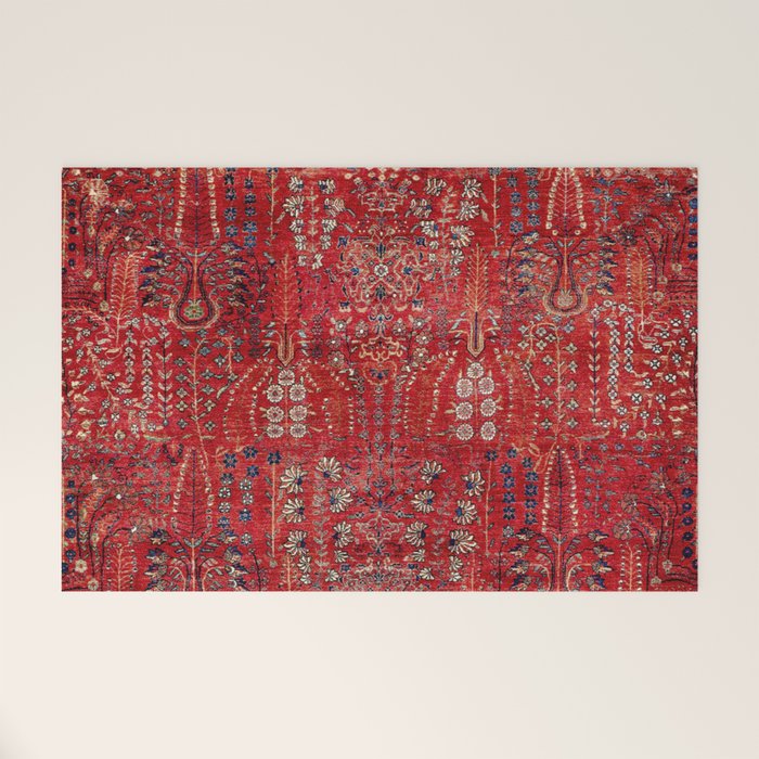 Sultanabad Arak West Persian Rug Print Welcome Mat Gallery Image 1