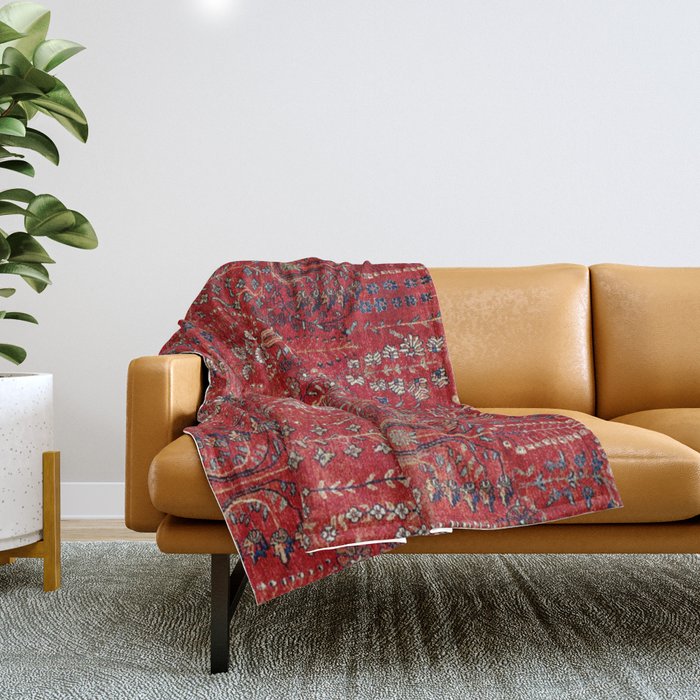 Sultanabad Arak West Persian Rug Print Throw Blanket Gallery Image 1