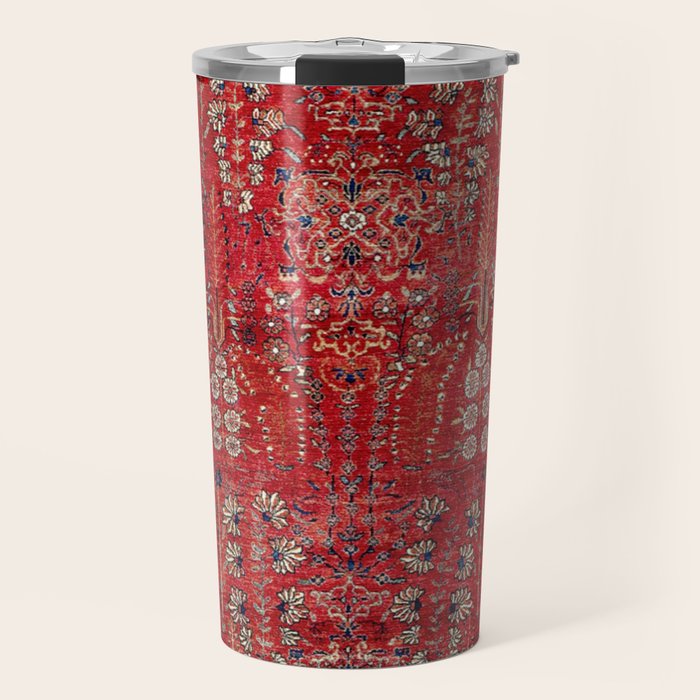 Sultanabad Arak West Persian Rug Print Travel Mug Gallery Image 1