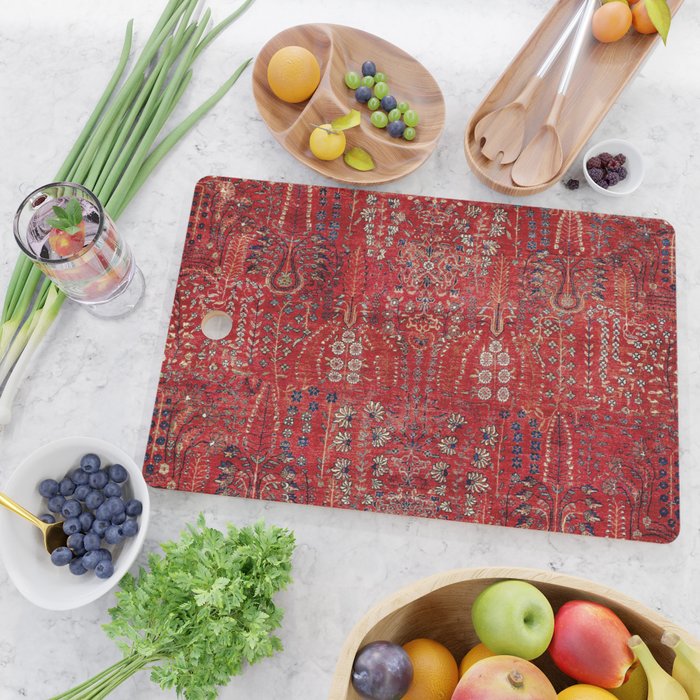 Sultanabad Arak West Persian Rug Print Cutting Board Gallery Image 2