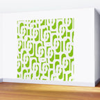 Mid Century Modern Lime Green and White Loop Pattern Wall Mural Gallery Image 2