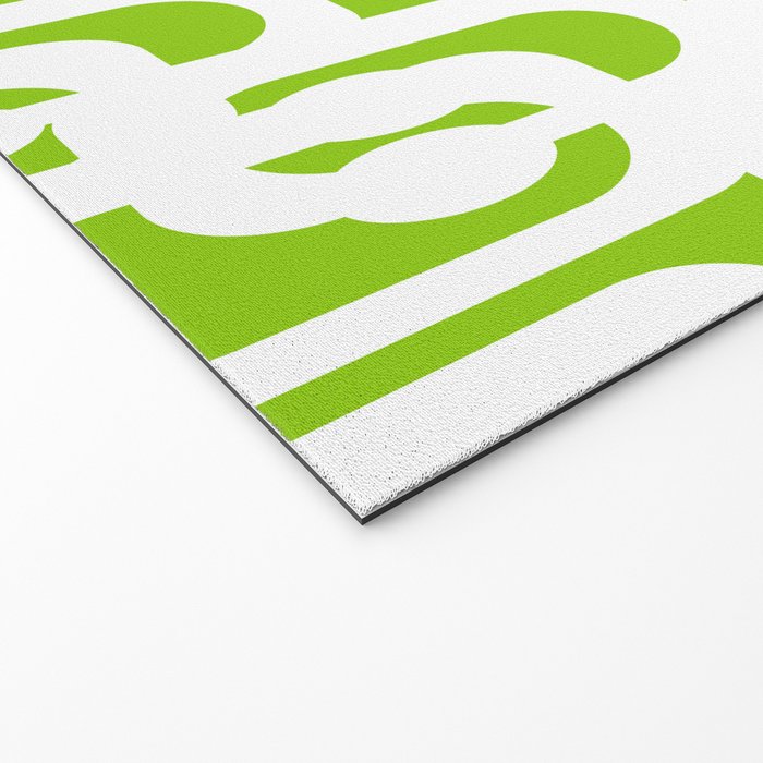 Mid Century Modern Lime Green and White Loop Pattern Welcome Mat Gallery Image 2