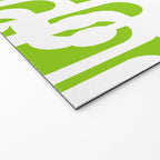Mid Century Modern Lime Green and White Loop Pattern Welcome Mat Gallery Image 2
