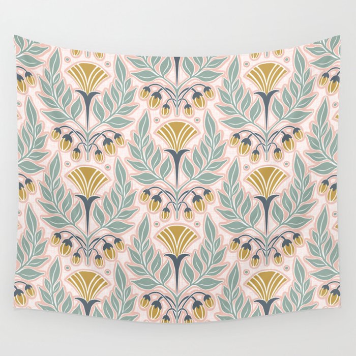 La Floraison - Blush Pink Wall Tapestry Gallery Image 1
