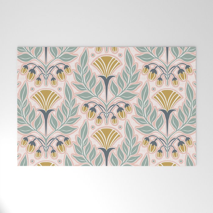 La Floraison - Blush Pink Welcome Mat Gallery Image 1