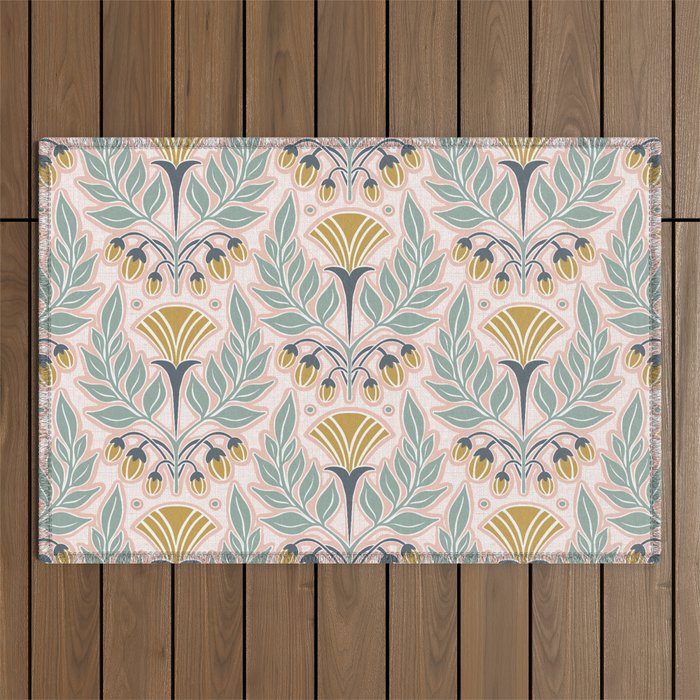 La Floraison - Blush Pink Outdoor Rug Gallery Image 1