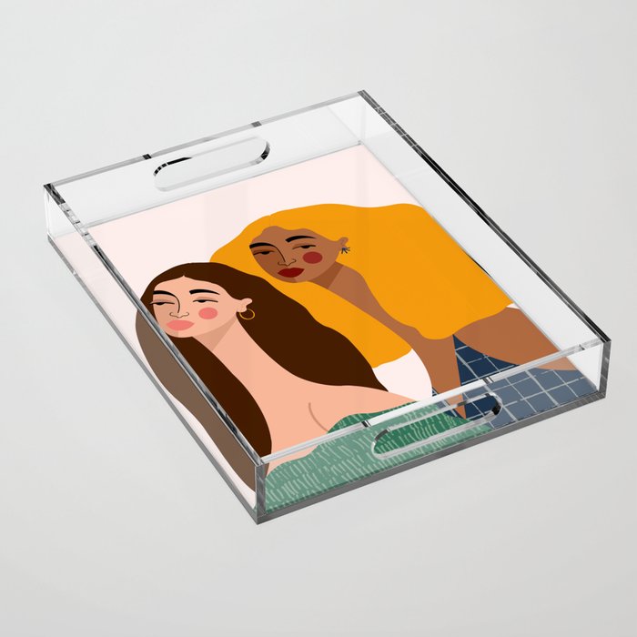 Girl Power Friendship Acrylic Tray Gallery Image 1