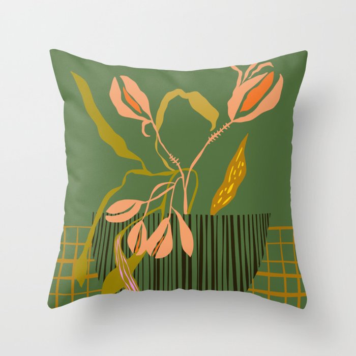 Greenery Market New York Throw Pillow Gallery Image 6