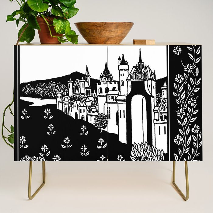 âRiding Out From The Abbeyâ by Aubrey Beardsley Credenza Gallery Image 1
