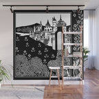 âRiding Out From The Abbeyâ by Aubrey Beardsley Wall Mural Gallery Image 1