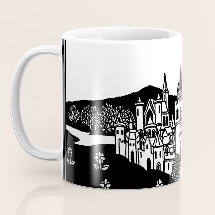 âRiding Out From The Abbeyâ by Aubrey Beardsley Coffee Mug Gallery Image 3