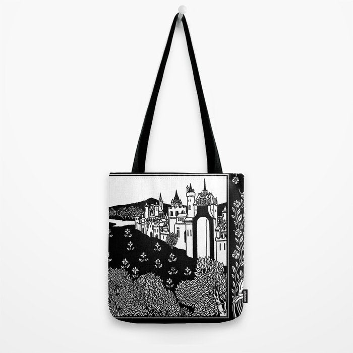 âRiding Out From The Abbeyâ by Aubrey Beardsley Tote Bag Gallery Image 2