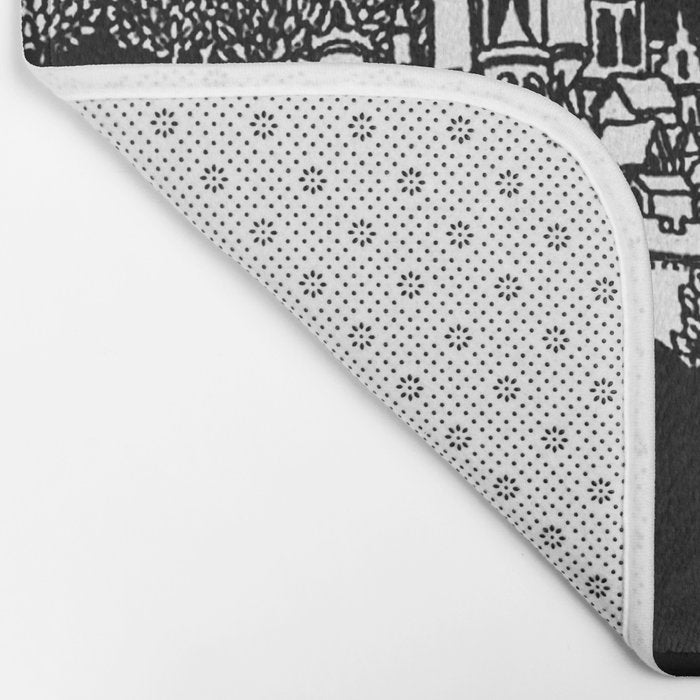 âRiding Out From The Abbeyâ by Aubrey Beardsley Bath Mat Gallery Image 2