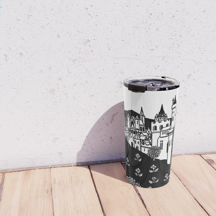 âRiding Out From The Abbeyâ by Aubrey Beardsley Travel Mug Gallery Image 4