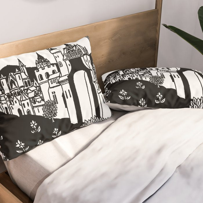 âRiding Out From The Abbeyâ by Aubrey Beardsley Pillow Sham Gallery Image 2