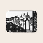 âRiding Out From The Abbeyâ by Aubrey Beardsley Bath Mat Gallery Image 1