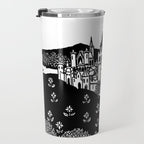 âRiding Out From The Abbeyâ by Aubrey Beardsley Travel Mug Gallery Image 3