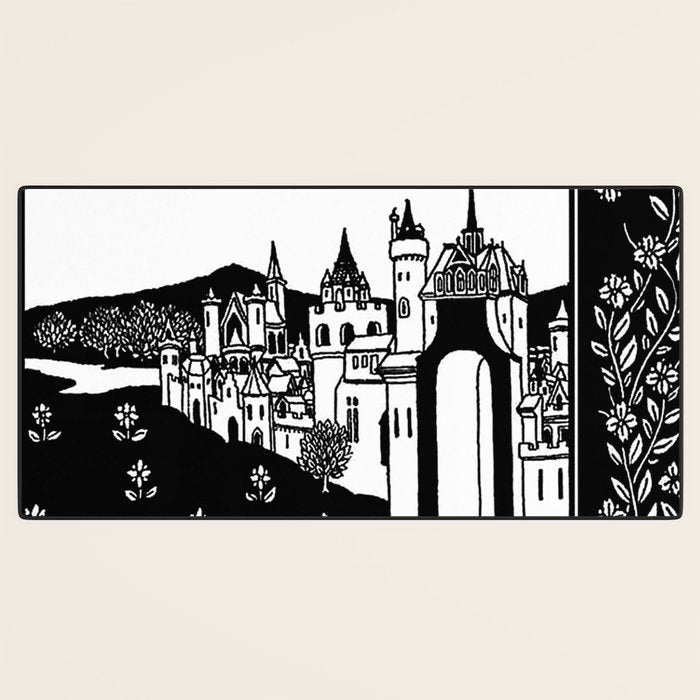 âRiding Out From The Abbeyâ by Aubrey Beardsley Desk Mat Gallery Image 3