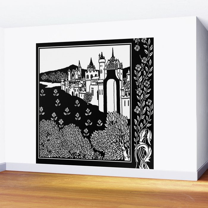 âRiding Out From The Abbeyâ by Aubrey Beardsley Wall Mural Gallery Image 2