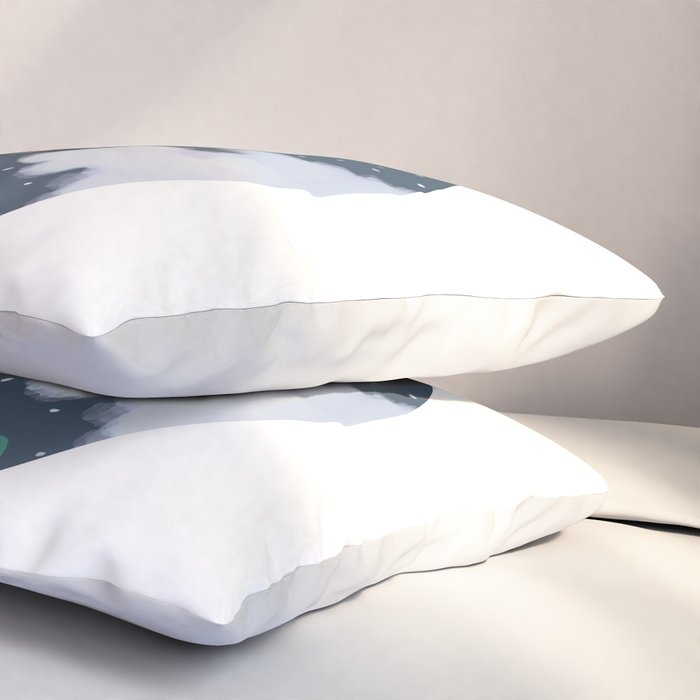 Space Rocket Print, Galaxy Outer Space Pattern Pillow Sham Gallery Image 3