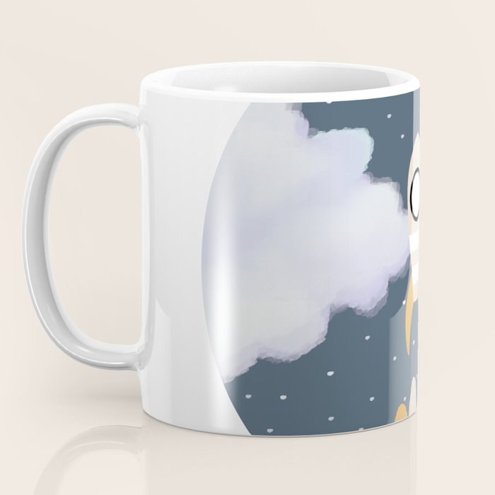 Space Rocket Print, Galaxy Outer Space Pattern Coffee Mug Gallery Image 3