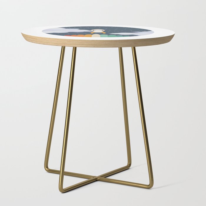 Space Rocket Print, Galaxy Outer Space Pattern Side Table Gallery Image 1