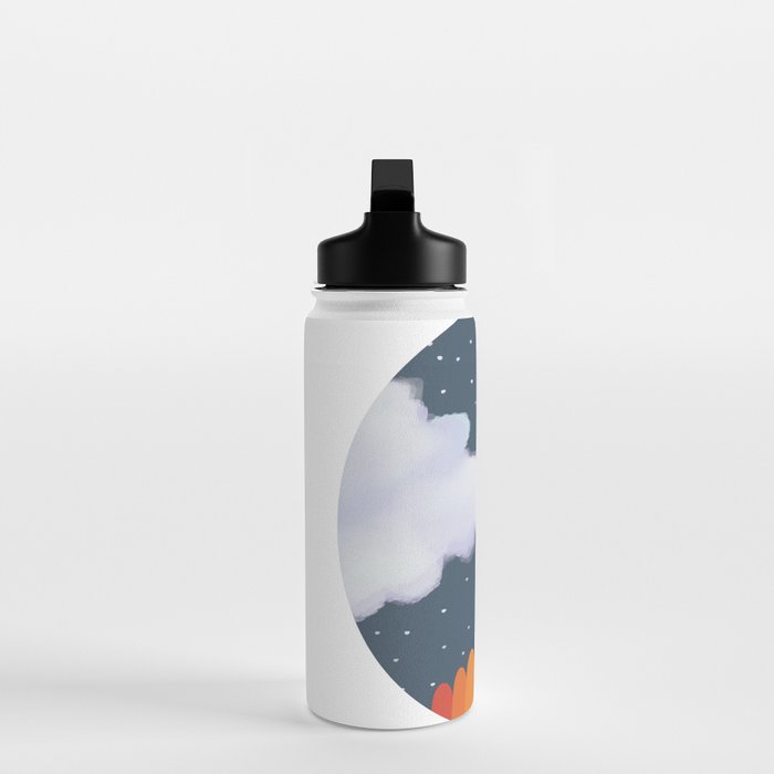 Space Rocket Print, Galaxy Outer Space Pattern Water Bottle Gallery Image 3