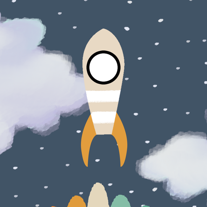 Space Rocket Print, Galaxy Outer Space Pattern Coffee Mug Gallery Image 2