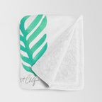 Kelp Forest Mermaid - Mint Palette Throw Blanket Gallery Image 3