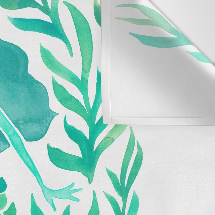 Kelp Forest Mermaid - Mint Palette Wall Tapestry Gallery Image 3