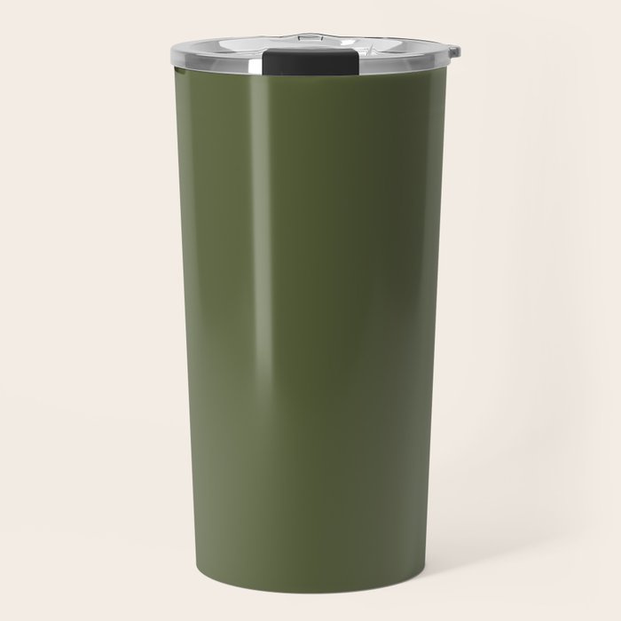 Solid Moss Green Travel Mug Gallery Image 1