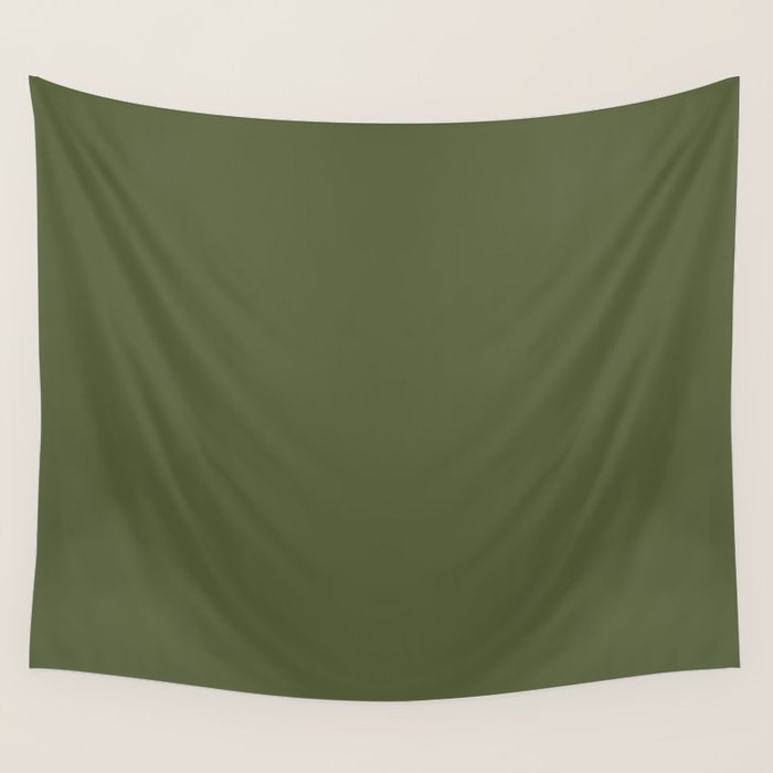 Solid Moss Green Wall Tapestry Gallery Image 1