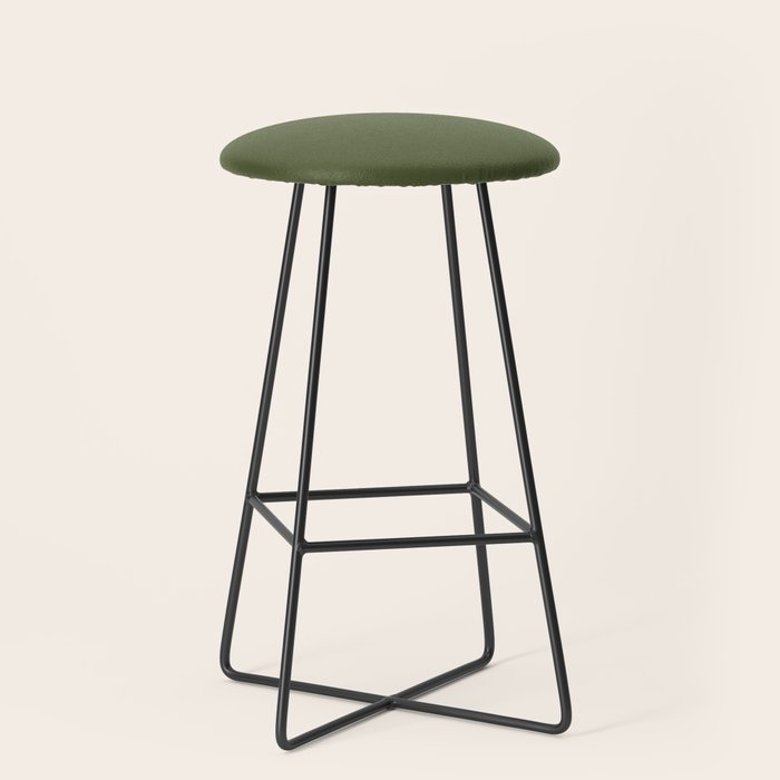 Solid Moss Green Stool Gallery Image 1