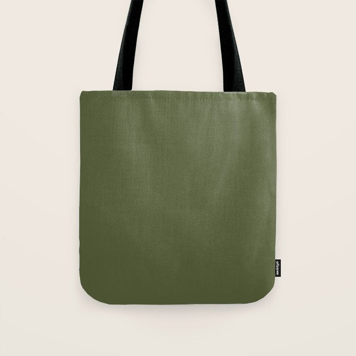 Solid Moss Green Tote Bag Gallery Image 1