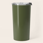 Solid Moss Green Travel Mug Gallery Image 2