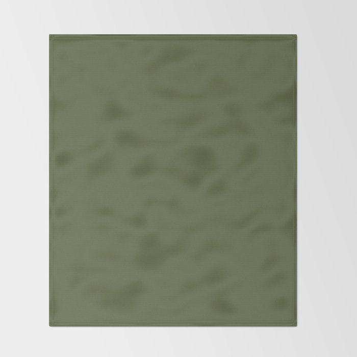 Solid Moss Green Throw Blanket Gallery Image 2