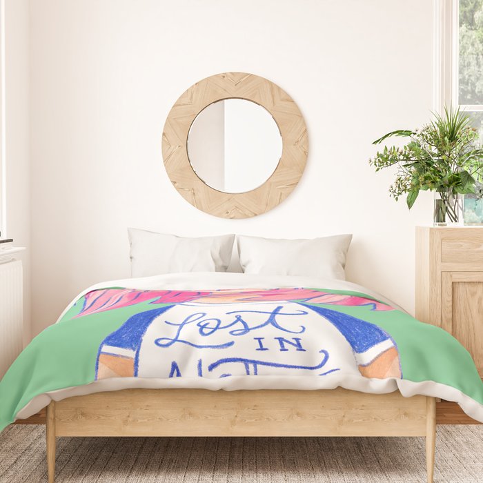 Lost in Nature Girl Portrait Duvet Cover Gallery Image 3