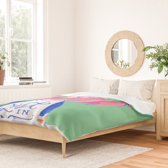 Lost in Nature Girl Portrait Duvet Cover Gallery Image 2