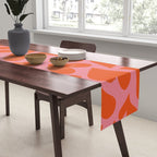 Red love heart shape pattern Table Runner Gallery Image 2