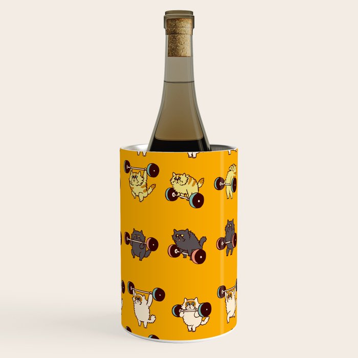 Olympic Lifting Cat Wine Chiller Gallery Image 3
