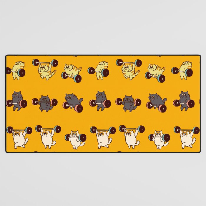 Olympic Lifting Cat Desk Mat Gallery Image 3
