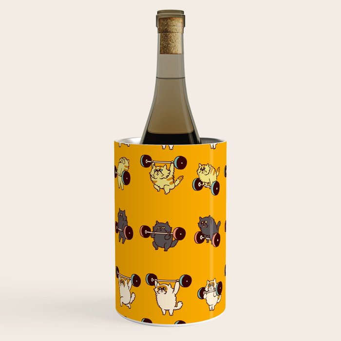 Olympic Lifting Cat Wine Chiller Gallery Image 2