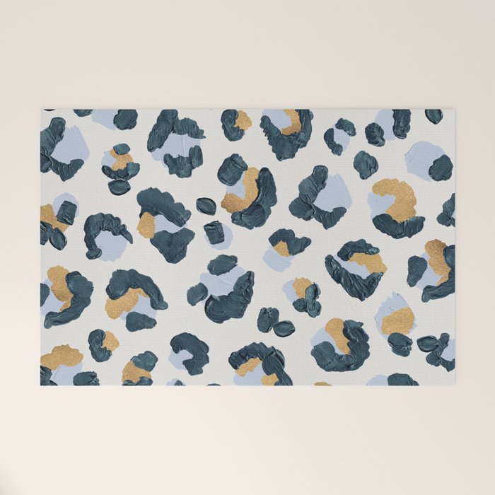Snow Leopard Print Welcome Mat Gallery Image 1