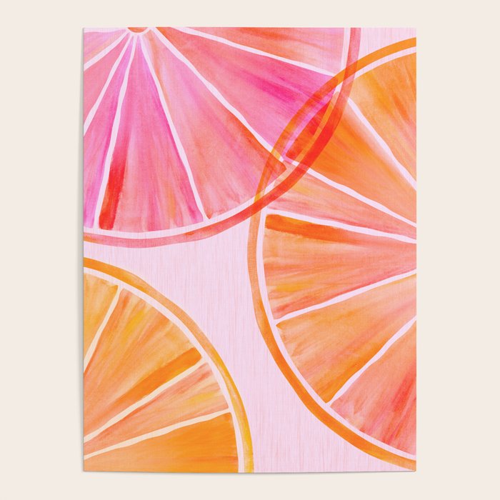 Sweet Summer Citrus - Watercolor Fruit Poster Gallery Image 1