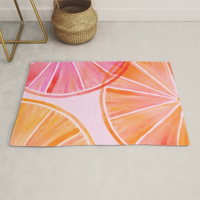 Sweet Summer Citrus - Watercolor Fruit Rug Gallery Image 1