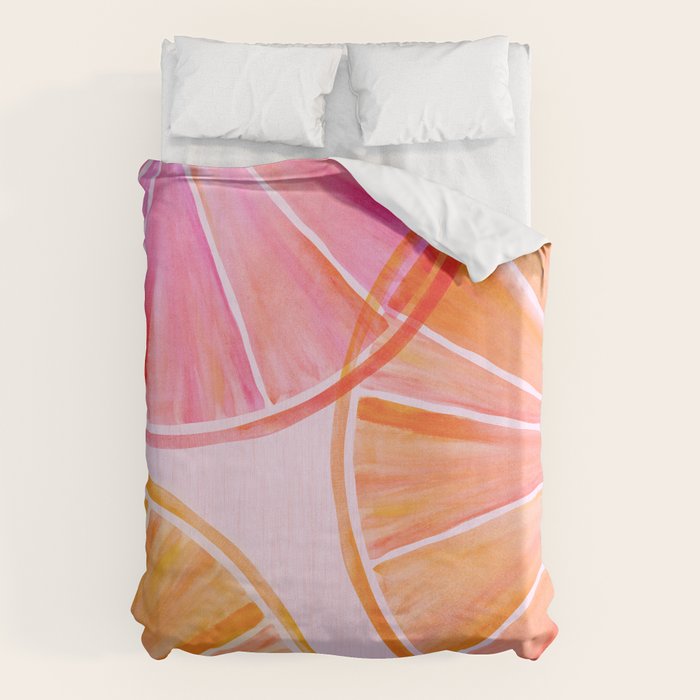 Sweet Summer Citrus - Watercolor Fruit Duvet Cover Gallery Image 1