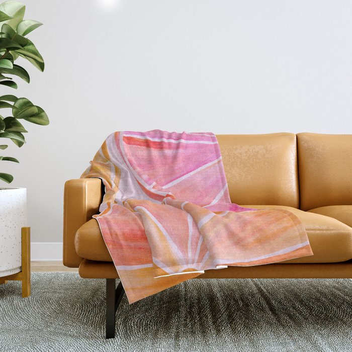 Sweet Summer Citrus - Watercolor Fruit Throw Blanket Gallery Image 1
