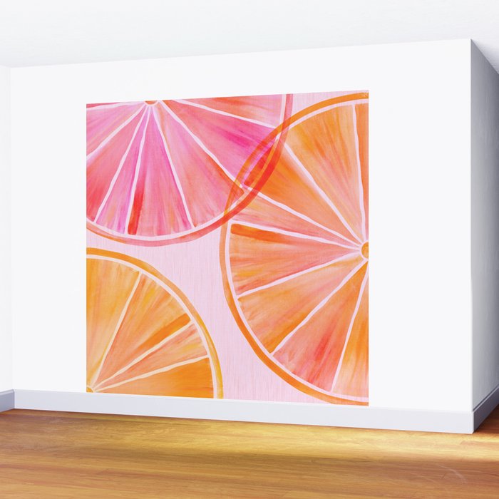 Sweet Summer Citrus - Watercolor Fruit Wall Mural Gallery Image 2