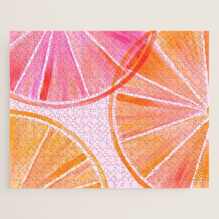 Sweet Summer Citrus - Watercolor Fruit Jigsaw Puzzle Gallery Image 1
