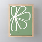 Minimal Flora - clover green Mini Art Print Gallery Image 1